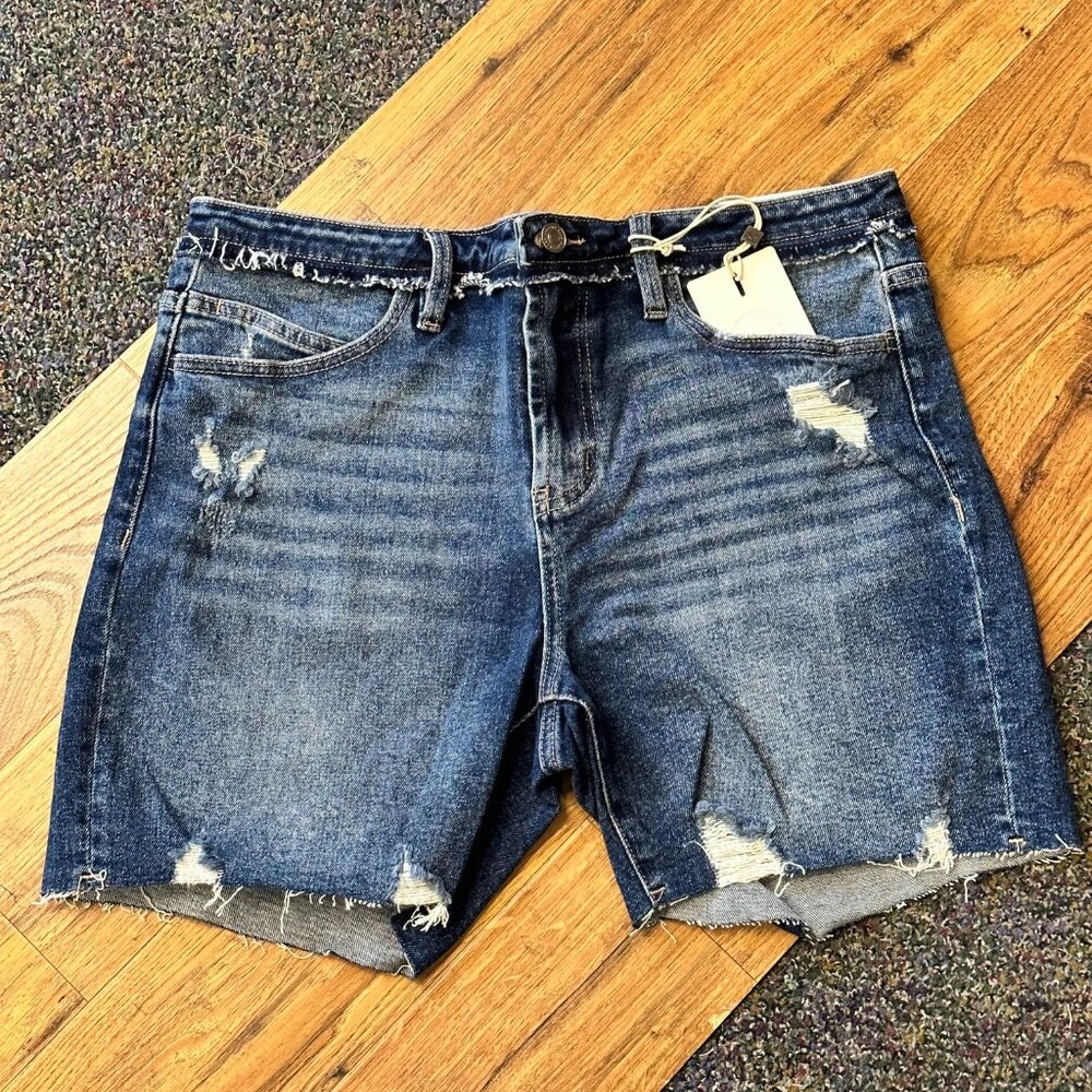 Dark Wash Kancan Shorts